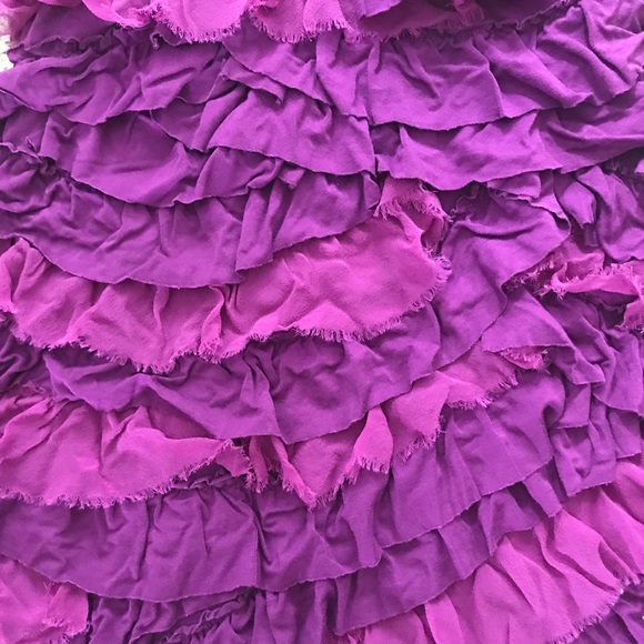 Silk Ruffled Racerback Tank - Picture 3 of 7